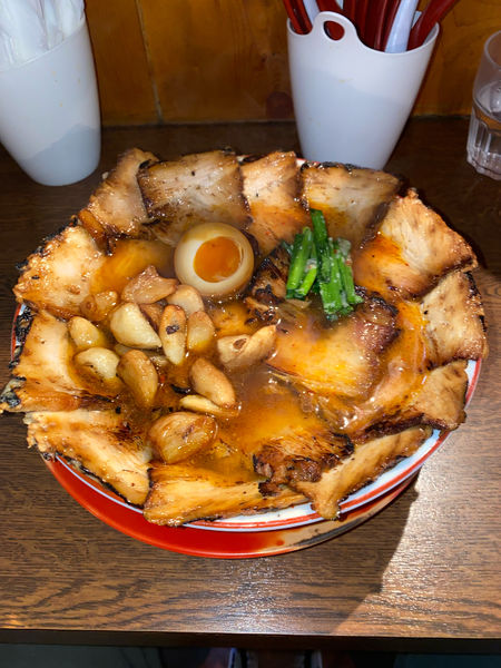 「焼豚ラーメン大盛り肉盛りにんにく大辛」@焼豚ラーメン 三條の写真