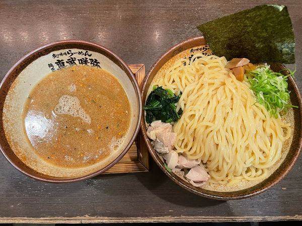 「濃厚鶏白湯つけ麺（大盛）」@真武咲弥 渋谷店の写真