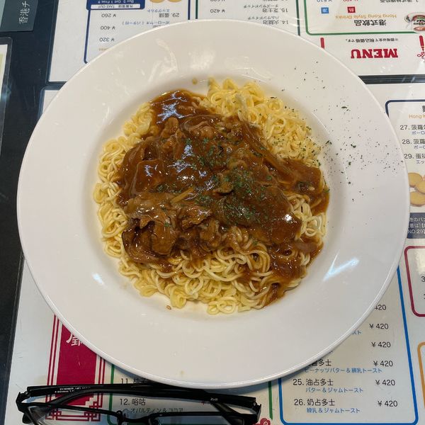 「沙爹牛肉麵（サテビーフ麺）」@香港 贊記茶餐廳 飯田橋店の写真
