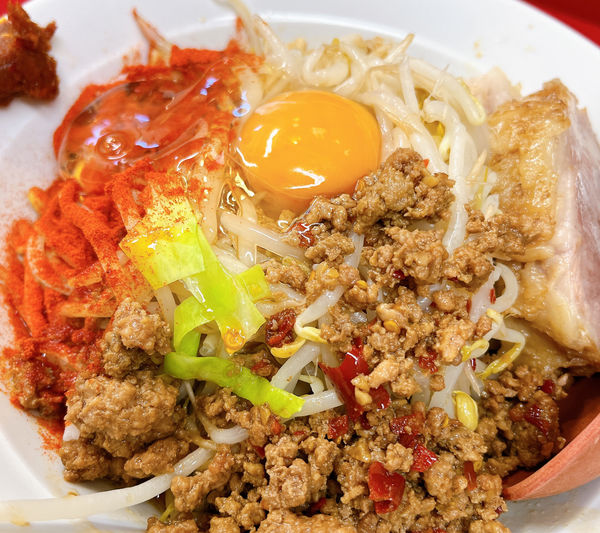 「汁なし麺(200g)」@立川マシマシ 足利総本店の写真