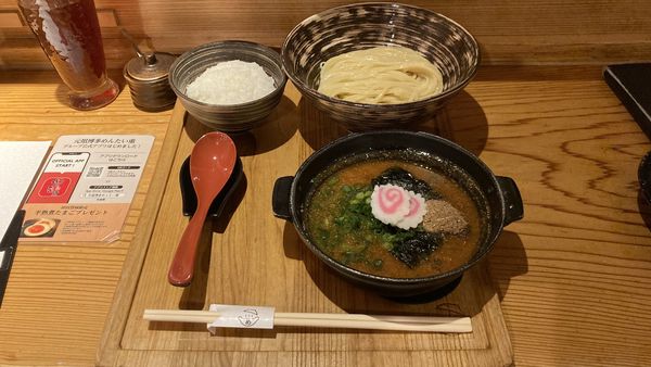 「めんたい煮込みつけ麺セット」@元祖めんたい煮こみつけ麺の写真