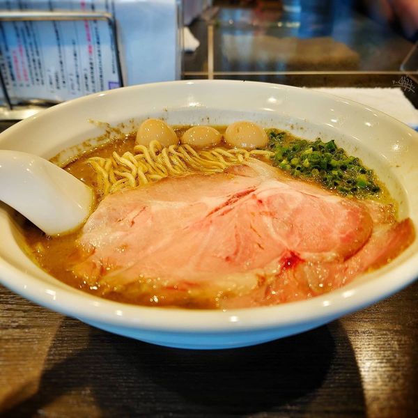 「牡蠣蕎麦、うずら味玉、イカワタの和え玉」@弘明寺丿貫の写真