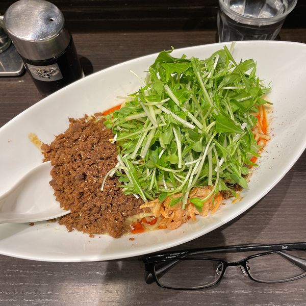 「つゆ無し担担麺（辛さ4・痺れ2）」@四川担担麺 阿吽 キッテグランシェ店の写真