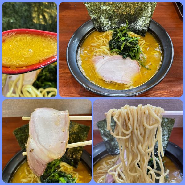 「らーめん¥700+中盛¥100」@横浜家系らーめん 天王家 寒川総本店の写真