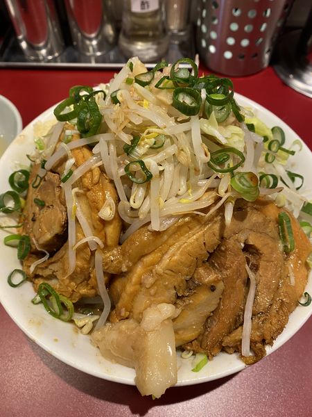 「濃厚（並）＋半豚増し＋生たまご」@豚らーめん ミドリカワの写真