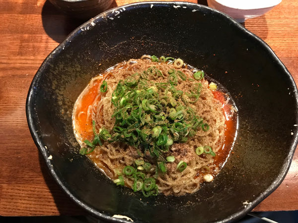 「汁なし坦々麺（4辛、大盛）、半ライス」@汁なし担担麺専門 キング軒 東京店の写真
