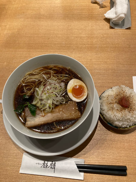 「濃厚中華そば＋ダイブめし」@中華そば 麒麟の写真