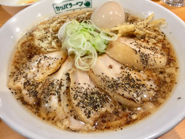 「特製カッパブラックセット【1250円】」@カッパラーメンの写真