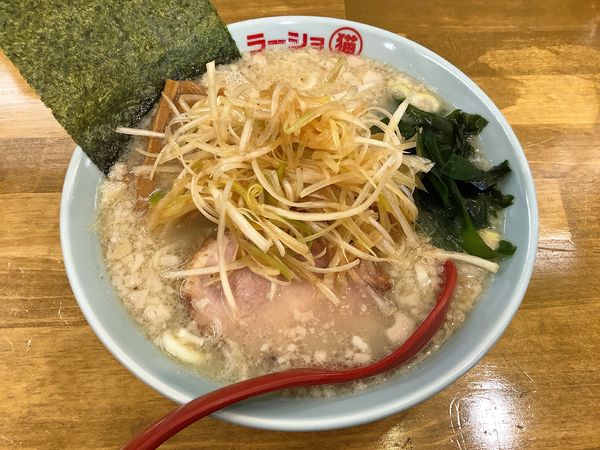 「ネギラーメン（塩）+中盛」@ラーショ マルミャー 大泉学園店の写真