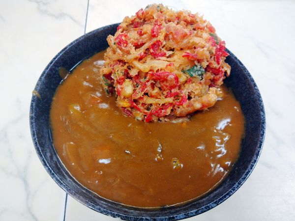 「カレーそば（450円）＋五目天（150円）」@大和屋の写真