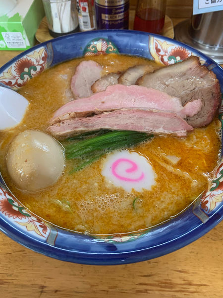 「胡麻チャーシューメン(煮卵)」@手打中華 餐の写真