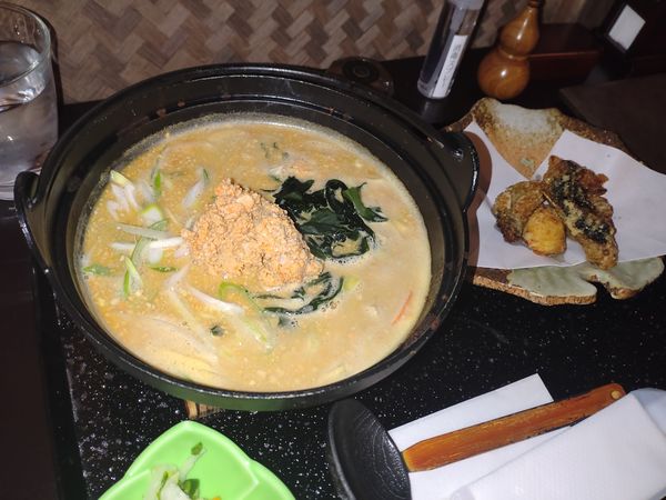 「どぶ汁らーめん＋あん唐」@あん肝ラーメン 麺屋 まるみつの写真