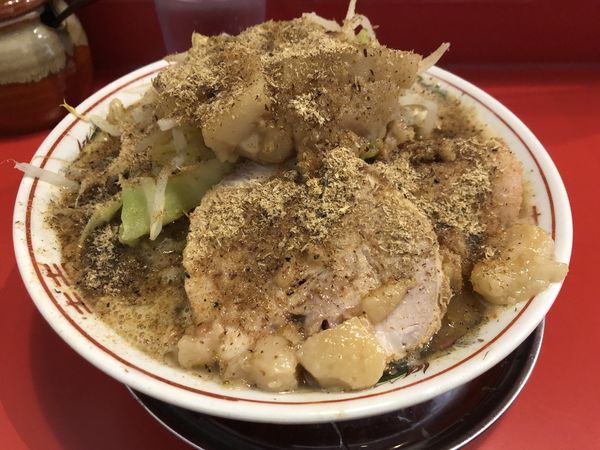 「ラーメン魚粉アブラカラメ」@ラーメン豚島 溝の口店の写真