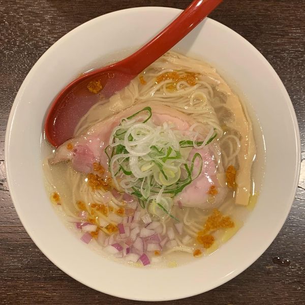 「浅利出汁の塩そば」@立ち呑み居酒屋 金町製麺の写真