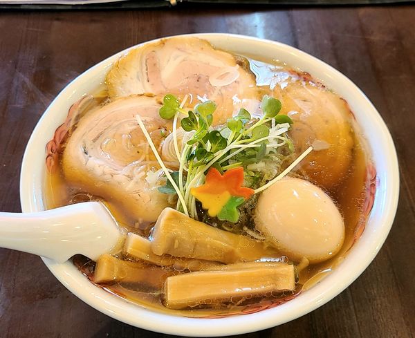 「極み特製醤油そば+大盛」@元祖つくば餃子工房 龍神家の写真