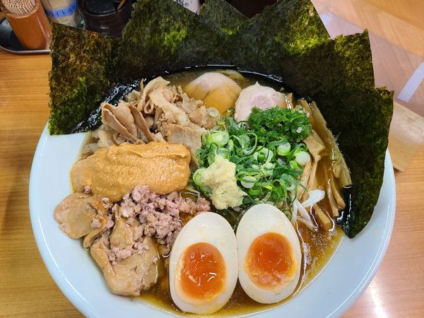 「鮟鱇鮟肝ラーメン塩大」@中華そば 半ざわの写真