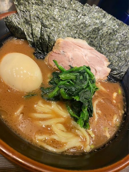「のり味玉ラーメン」@横浜家系らーめん 武道家の写真