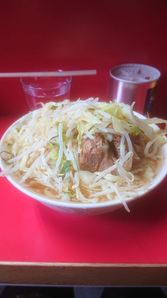 「小豚  野菜マシ  ニンニク  カラメ」@ラーメン二郎 三田本店の写真