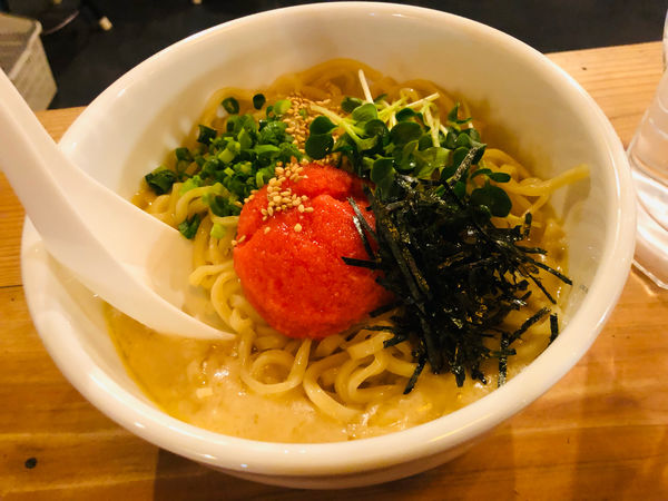 「まぜそば　明太子クリーム」@イタリアンまぜそばのお店 みくちゃん食堂の写真