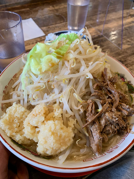 「たすろうラーメン　中　野菜マシ」@信州麺屋 きまはち商店の写真