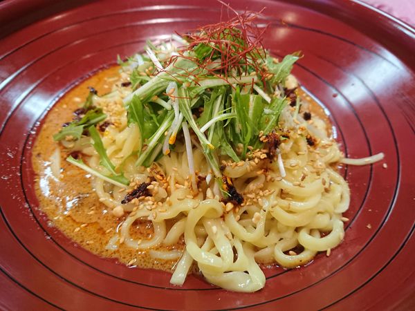 「汁なし金胡麻担々麺 3辛(小ﾗｲｽｻｰﾋﾞｽ)」@金蠍の写真