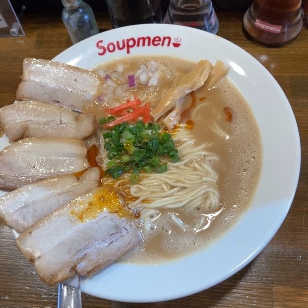 「濃厚豚骨醤油らぁ麺」@Soupmenの写真