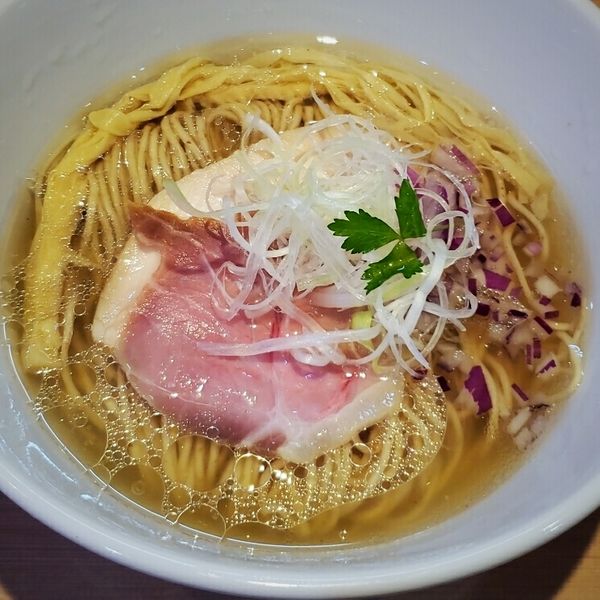 「塩らぁめん ５００円（オープン記念価格）他」@らぁ麺 ふじ田 水戸本店の写真