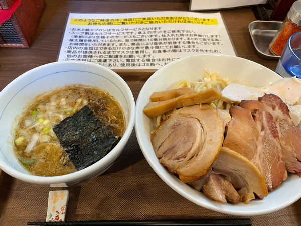 「三種のチャーシューつけめん（大盛）」@つけめん さなだの写真