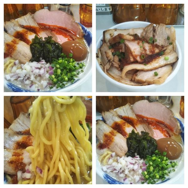 「【限定】辛味塩ラーメン大盛り➕チャーシュー丼」@麺屋 扇 SENの写真