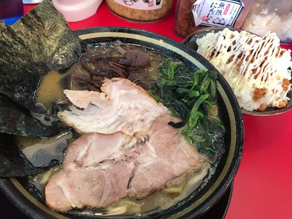 「ラーメン　キクラゲ　バラ1枚」@家系ラーメン 王道 神道家の写真