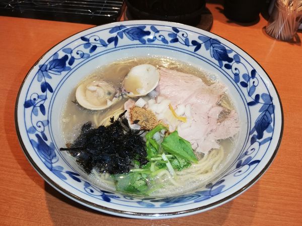 「三種の貝出汁潮そば」@㐂九八 ～garage～の写真