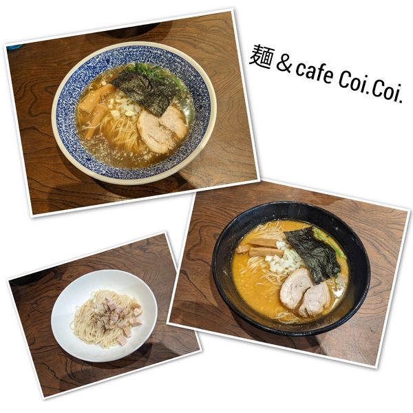 「朝らーめん（醤油、味噌）＋和え玉」@麺＆cafe Coi.Coi.の写真