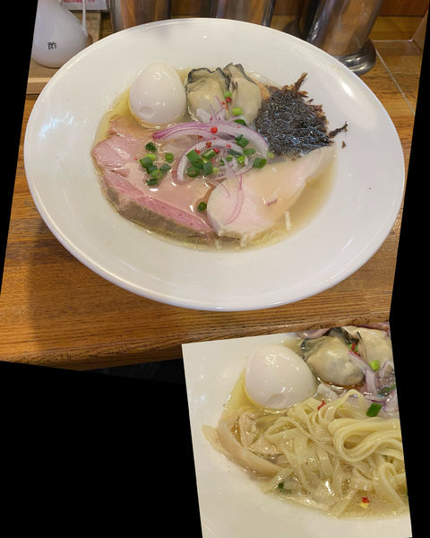 「限定・牡蠣そば (塩で) ¥1280」@麺庵 小島流の写真