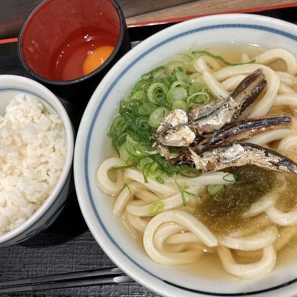 「朝の卵かけご飯定食￥480」@つくもうどん 塩小路本店の写真