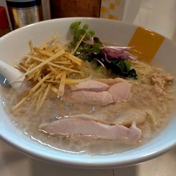 「塩生姜ラーメンこってり」@塩生姜らー麺専門店 MANNISH 浅草店の写真