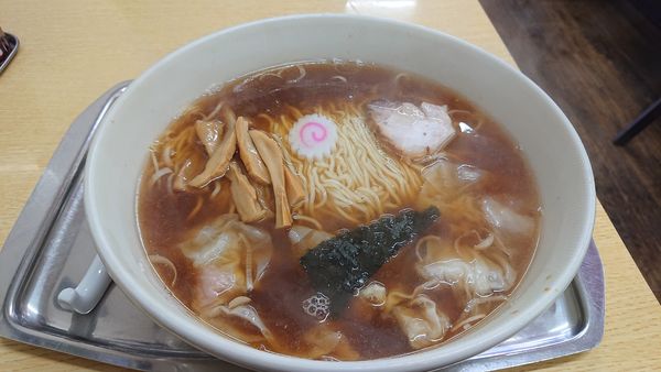 「ワンタン麺 1,000円 固め」@一ノ割大勝軒の写真