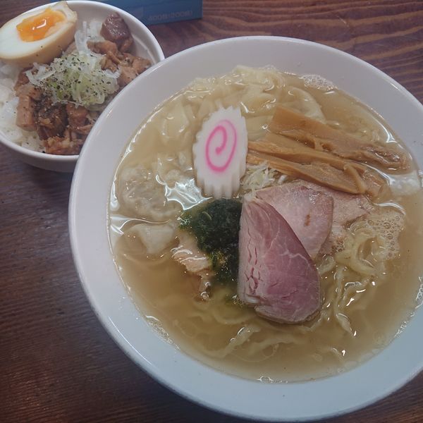 「ワンタン麺950円、魯肉飯 250円」@良温(Ra-on)の写真