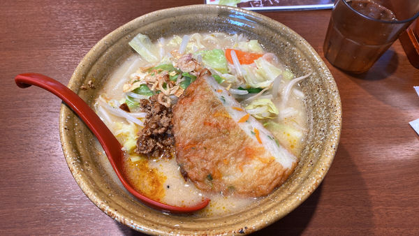 「九州麦味噌野菜ラーメン」@麺場 田所商店 諏訪インター店の写真