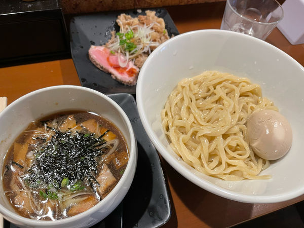 「味玉旨つけ麺　牛肉盛トッピング」@牛薫る麺処 嵐風の写真