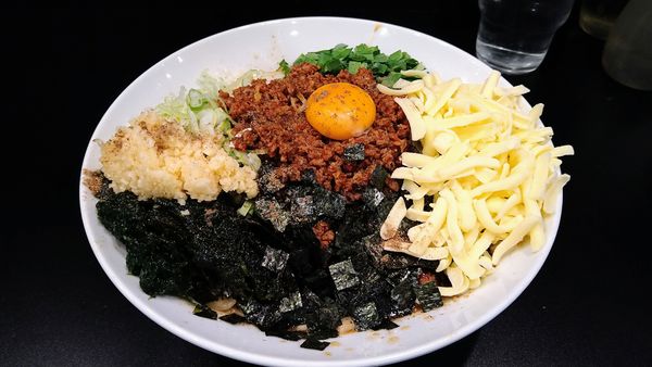 「【数量限定】台湾混蕎麦(大蒜・ホアジャオ)＋チーズ・生海苔」@豚風。の写真