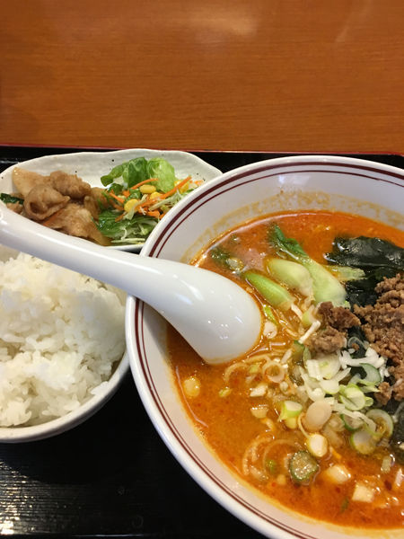 「辛口しまめんセット」@中華菜館しまの写真