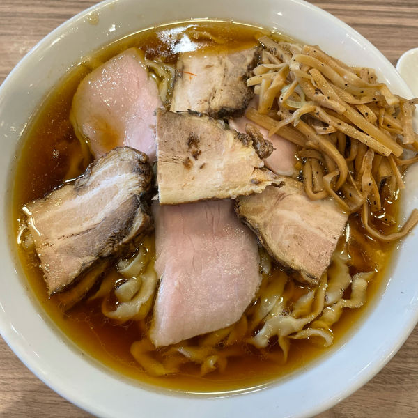 「正油チャーシュー　メンマ」@くじら食堂 nonowa東小金井店の写真