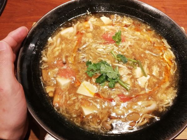 「酸辣湯麺黒酢(1122)」@西安餃子 川崎ラゾーナ店の写真