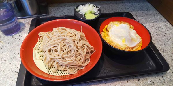 「ミニかつ丼セット（もりそば）」@名代 富士そば 昭和通り店の写真