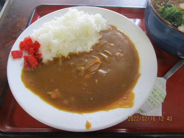 「ランチ ミニカレーとミニたぬき蕎麦set 750円」@寿美吉の写真