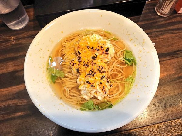 「白子そば カラスミ付き、など」@稲荷屋の写真