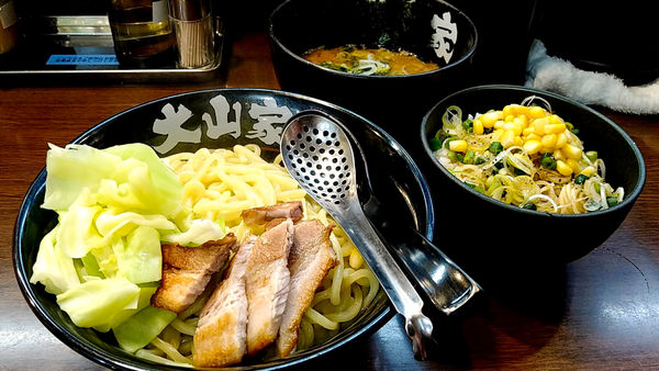 「限定/味噌つけ麺2022+大盛り+ネギめし～熱盛りver.～」@ラーメン 大山家 昭島店の写真