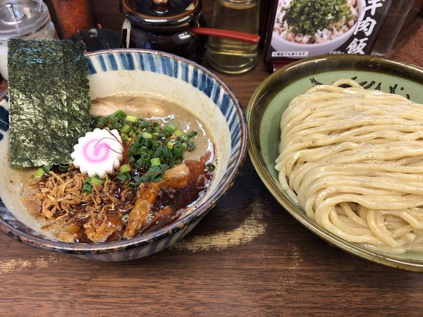 「辛搾り中盛」@つけめん 三三㐂の写真