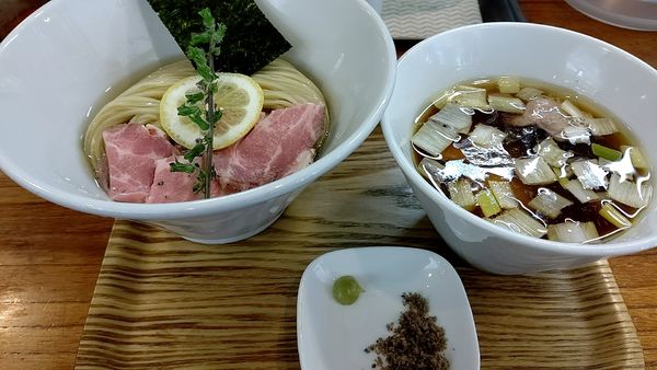 「昆布水つけめん(醤油) with 味玉」@アメノオトの写真