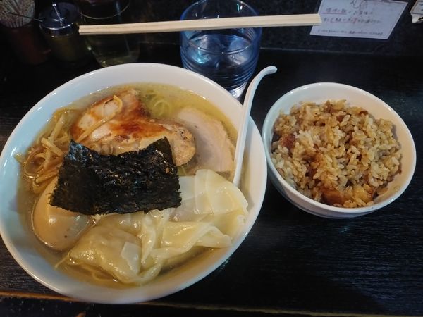 「特製塩そば　塩豚めし」@塩そば 桑ばらの写真